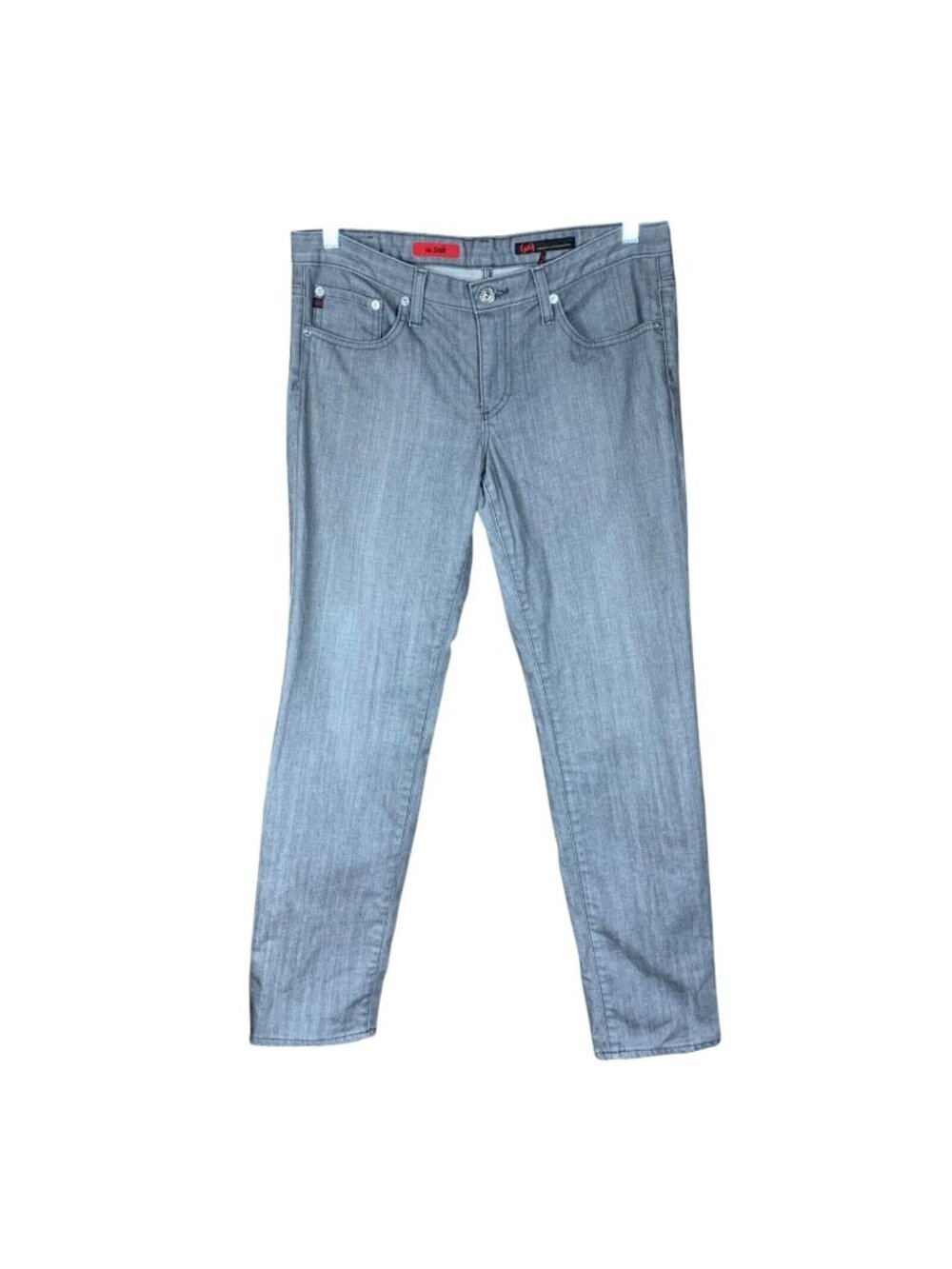 AG Adriano Goldschmeid The Stilt 31R Gray Wash Denim Jeans Straight Skinny Leg